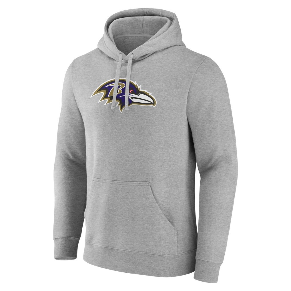Baltimore Ravens Fanatics Deliver Fleece Pullover Hoodie - Heather Gray