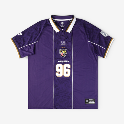 Baltimore Ravens Fanatics Football x Football Collared Fan Top - Purple