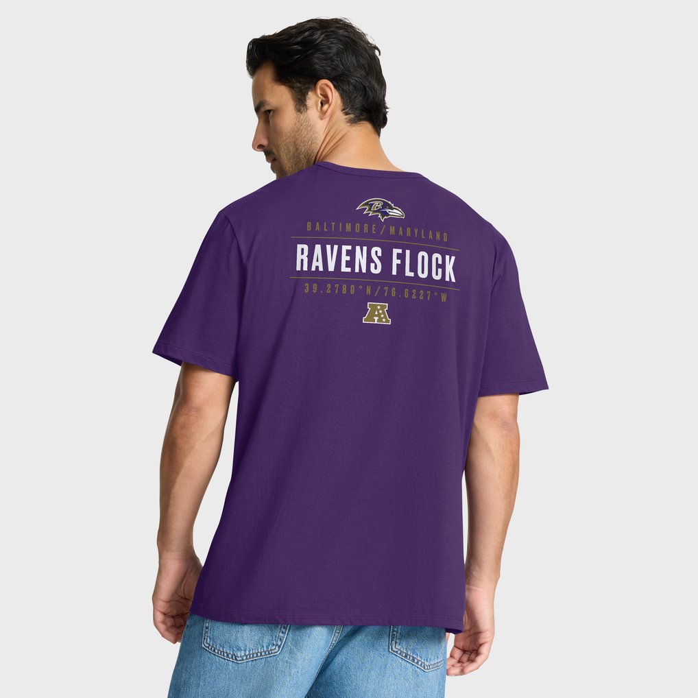 Baltimore Ravens Fanatics Passing Pocket Legacy T-Shirt - Purple