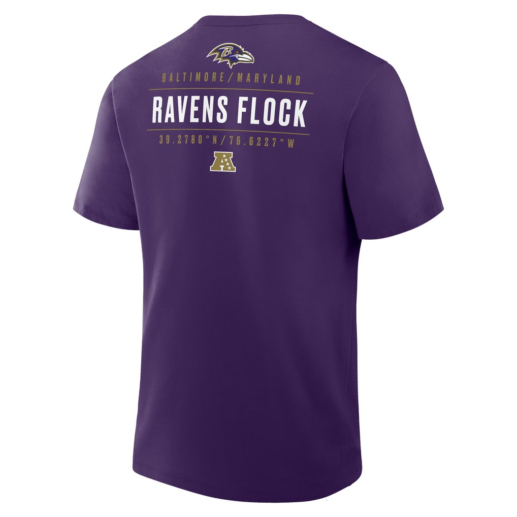 Baltimore Ravens Fanatics Passing Pocket Legacy T-Shirt - Purple