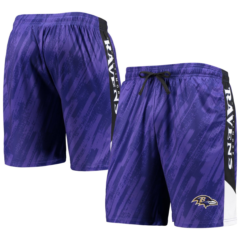 Baltimore Ravens FOCO Static Mesh Shorts - Purple