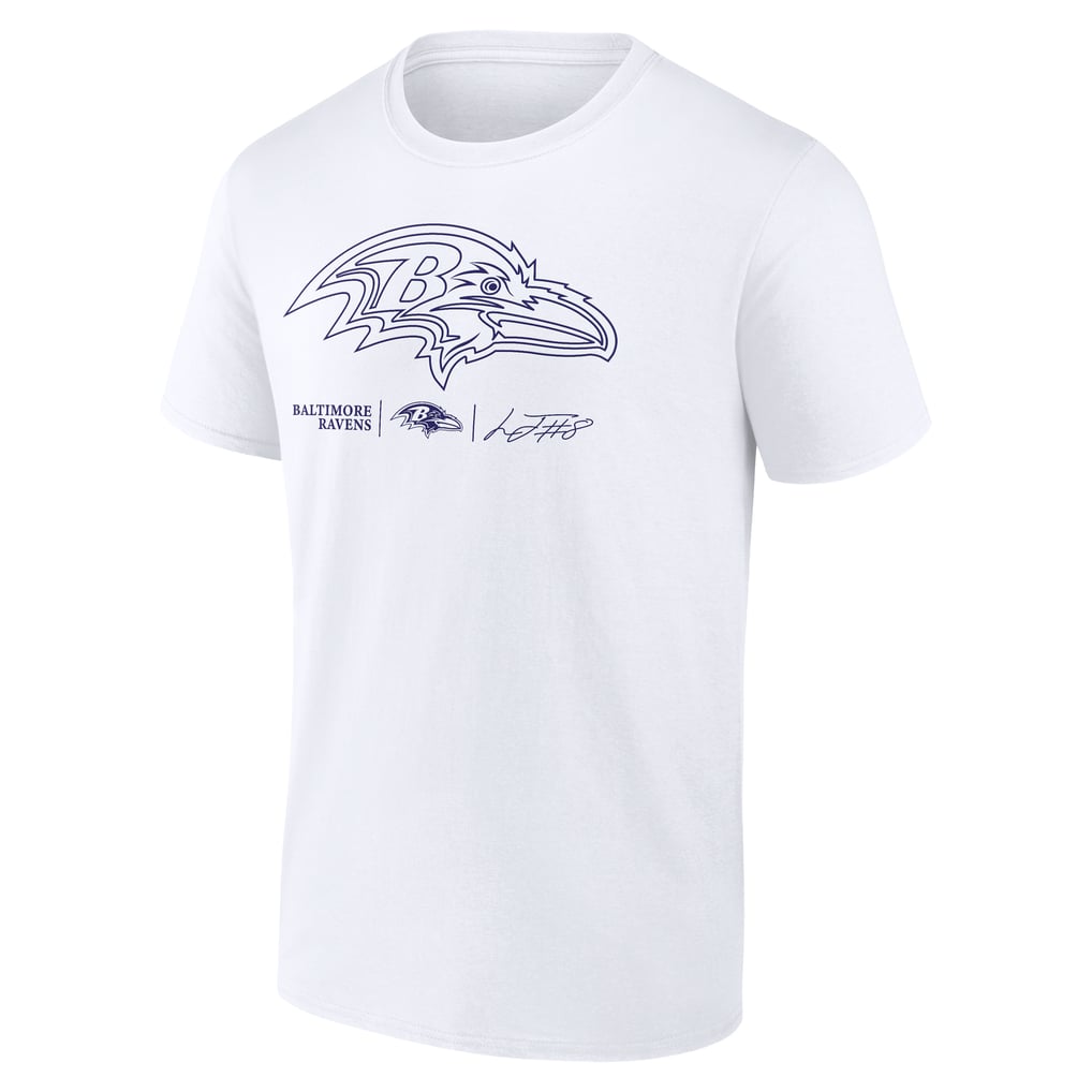 Lamar Jackson Baltimore Ravens Tonal Name & Number T-Shirt - White