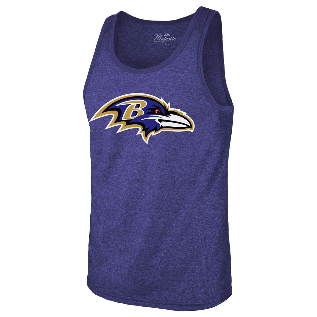 Lamar Jackson Baltimore Ravens Majestic Threads Tri-Blend Player Name & Number Tank Top - Purple