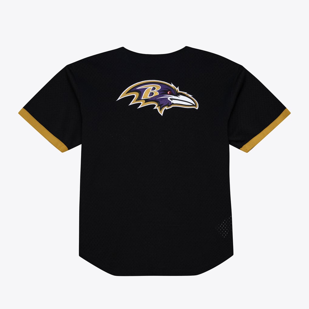  Baltimore Ravens Mitchell & Ness Head Coach Mesh Full-Button Fashion Jersey - Black