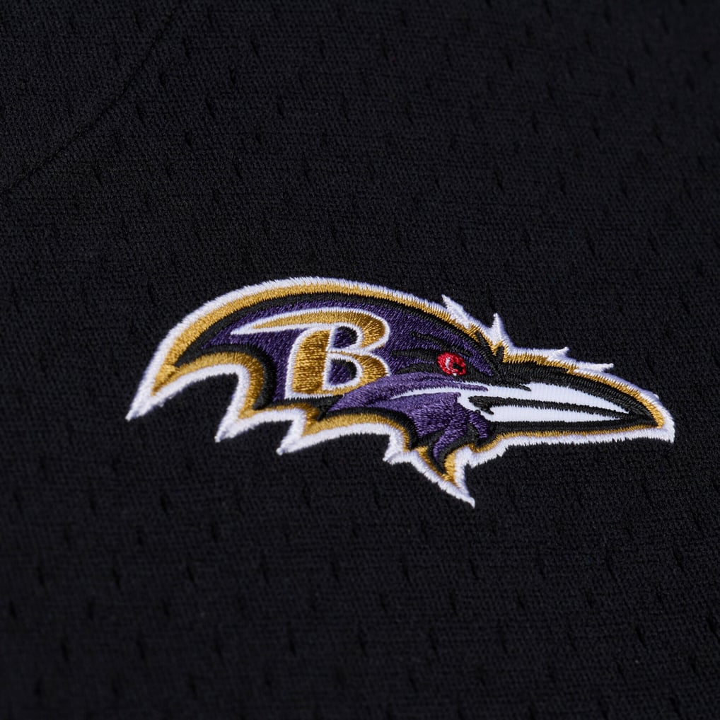  Baltimore Ravens Mitchell & Ness Head Coach Mesh Full-Button Fashion Jersey - Black