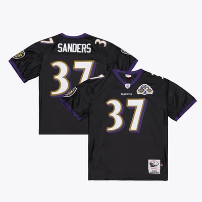 Deion Sanders Baltimore Ravens Mitchell & Ness 2005 Authentic Throwback Jersey - Black