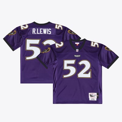 Ray Lewis Baltimore Ravens Mitchell & Ness 1996 Authentic Throwback Jersey - Purple