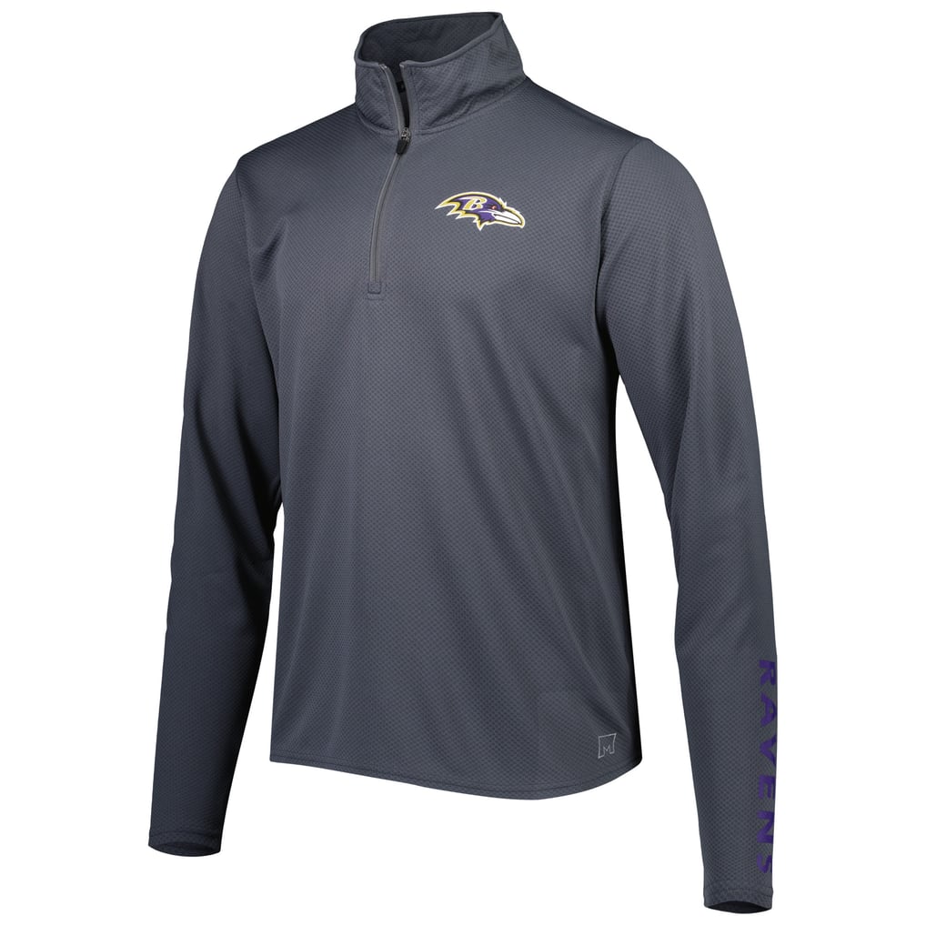 Baltimore Ravens MSX by Michael Strahan Half-Zip Pullover - Charcoal