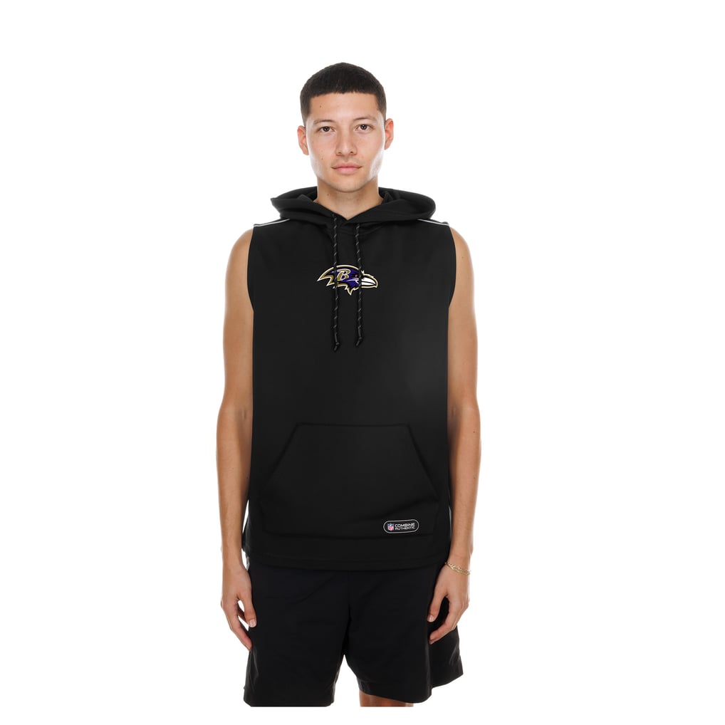  Baltimore Ravens New Era Combine Authentic Sleeveless Hoodie - Black