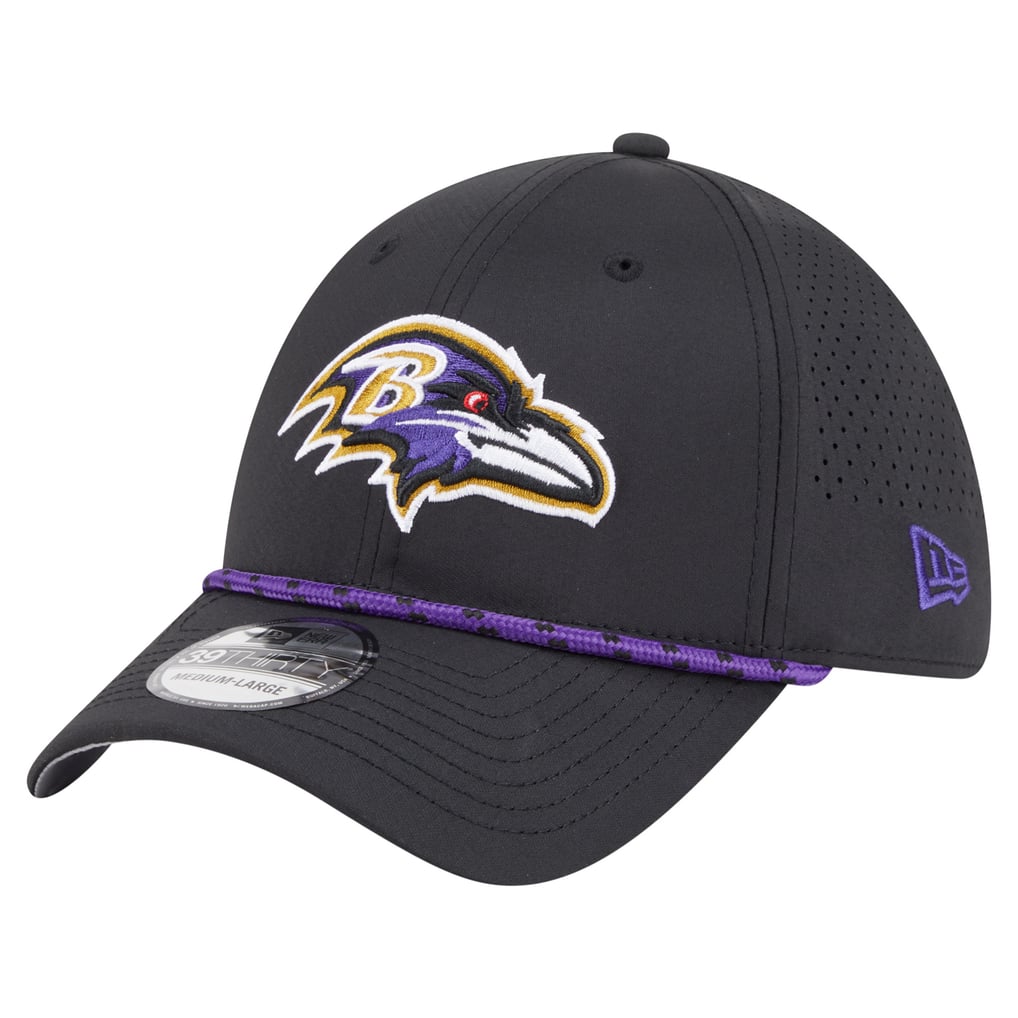 Baltimore Ravens New Era Perforated 39THIRTY Flex Hat - Black