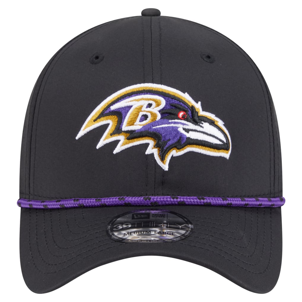 Baltimore Ravens New Era Perforated 39THIRTY Flex Hat - Black