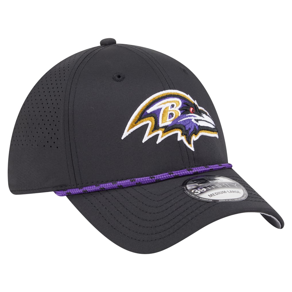 Baltimore Ravens New Era Perforated 39THIRTY Flex Hat - Black