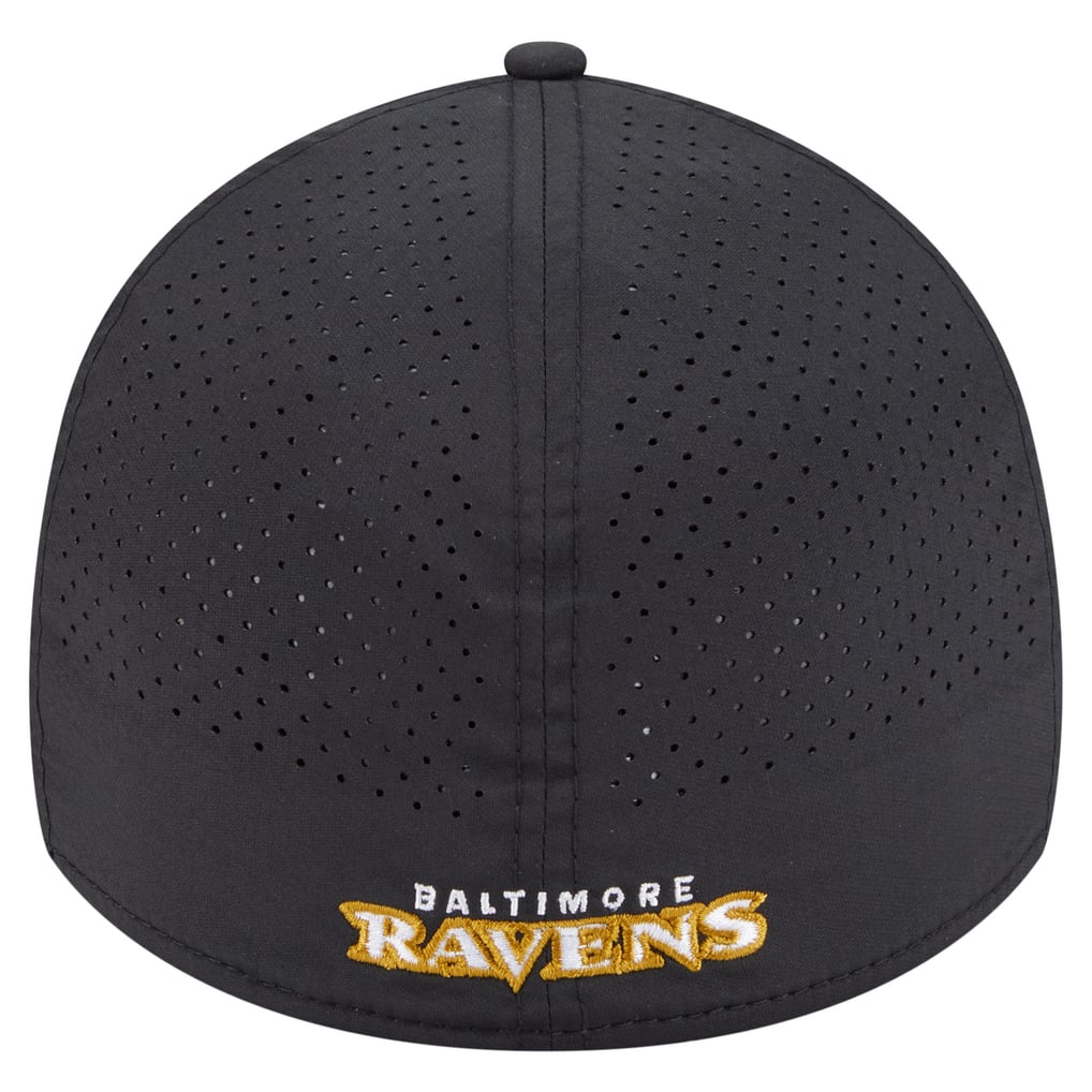 Baltimore Ravens New Era Perforated 39THIRTY Flex Hat - Black