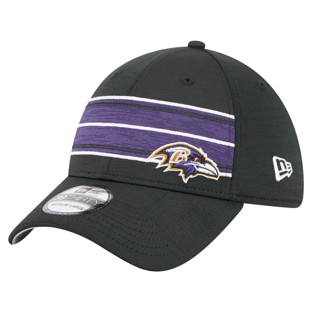  Baltimore Ravens New Era Stripes 39THIRTY Flex Hat - Black