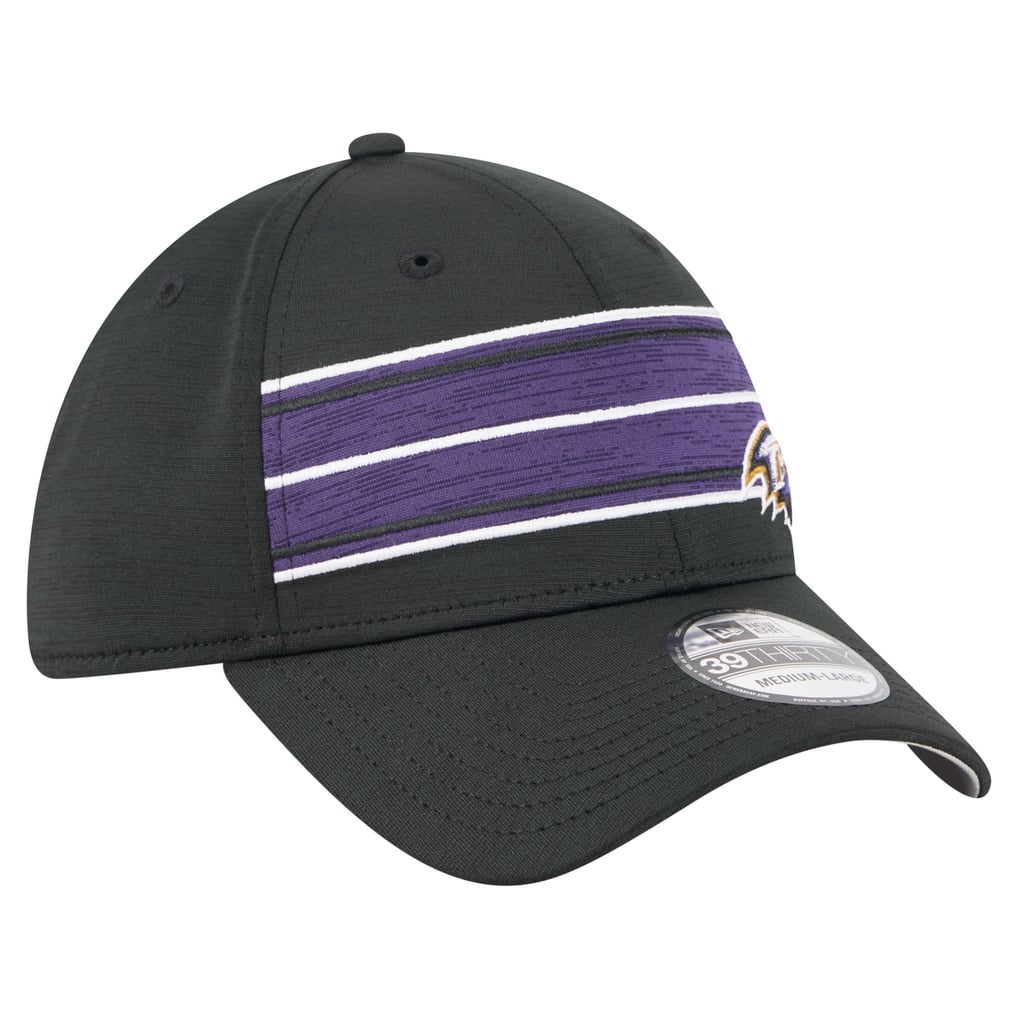  Baltimore Ravens New Era Stripes 39THIRTY Flex Hat - Black