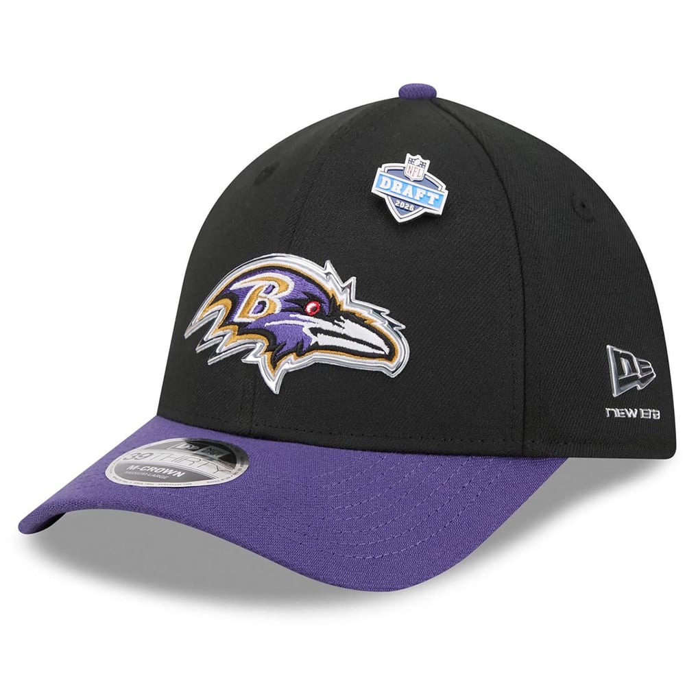  Baltimore Ravens New Era 2026 NFL Draft 39THIRTY M-Crown Flex Hat - Black/Purple