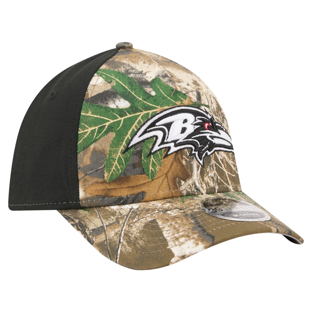 Baltimore Ravens New Era Team Collection RealTree 39THIRTY M-Crown A-Frame Flex Hat - Camo/Black