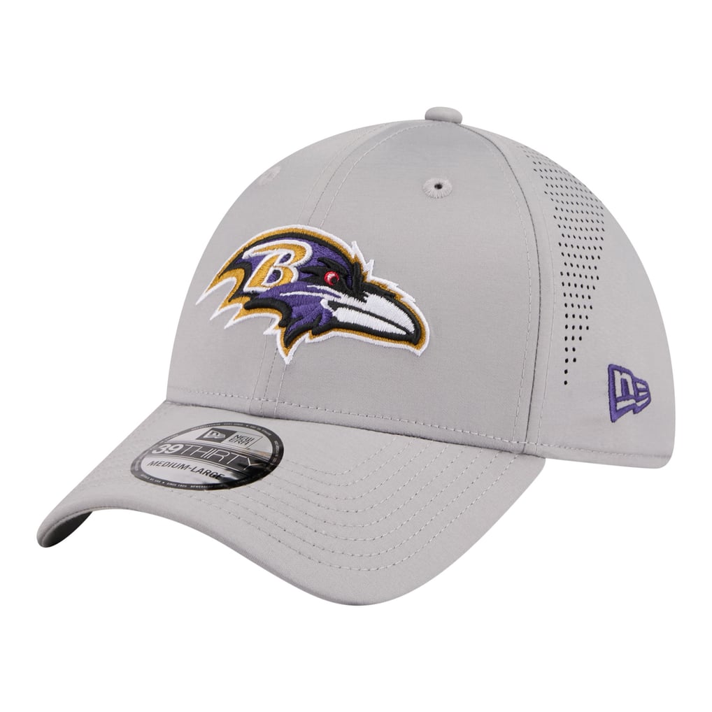  Baltimore Ravens New Era Perforated 39THIRTY Flex Hat - Gray