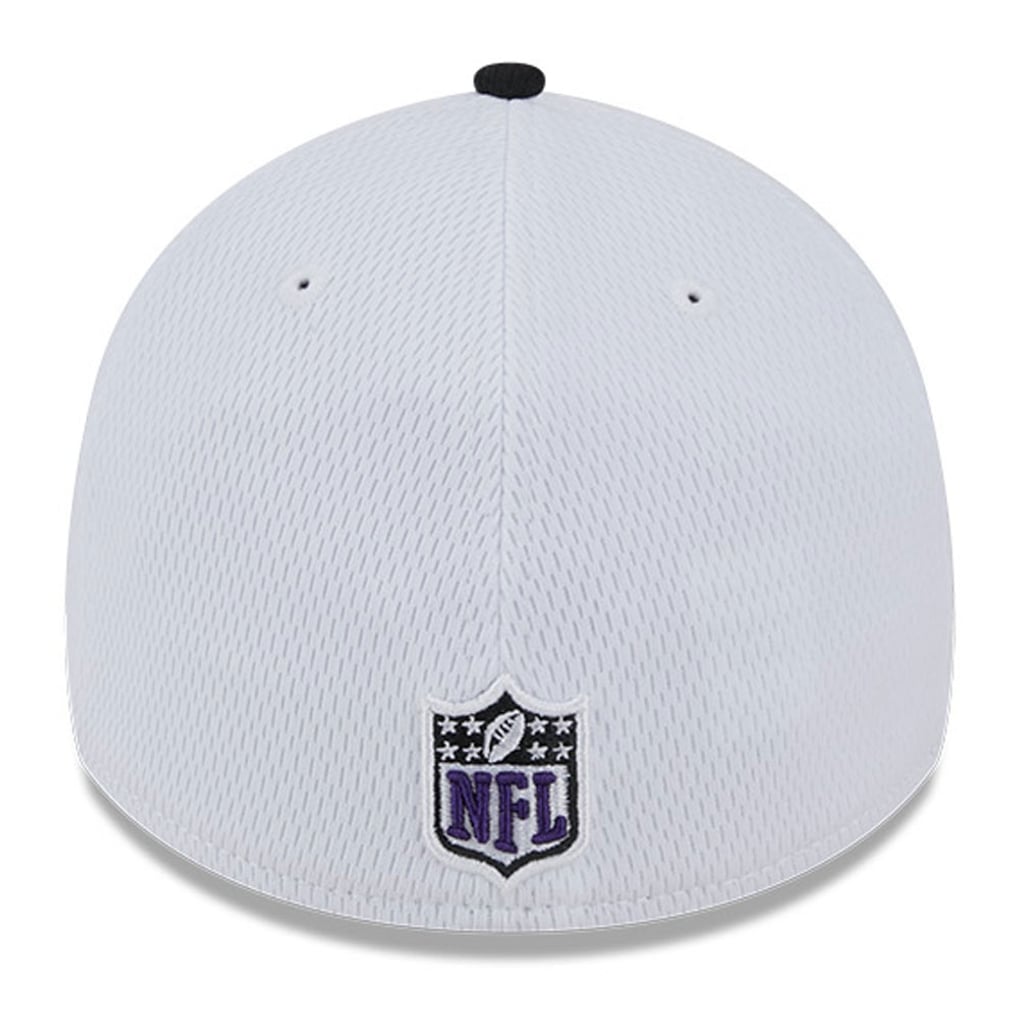  Baltimore Ravens New Era 2023 Sideline 39THIRTY Flex Hat - White/Black
