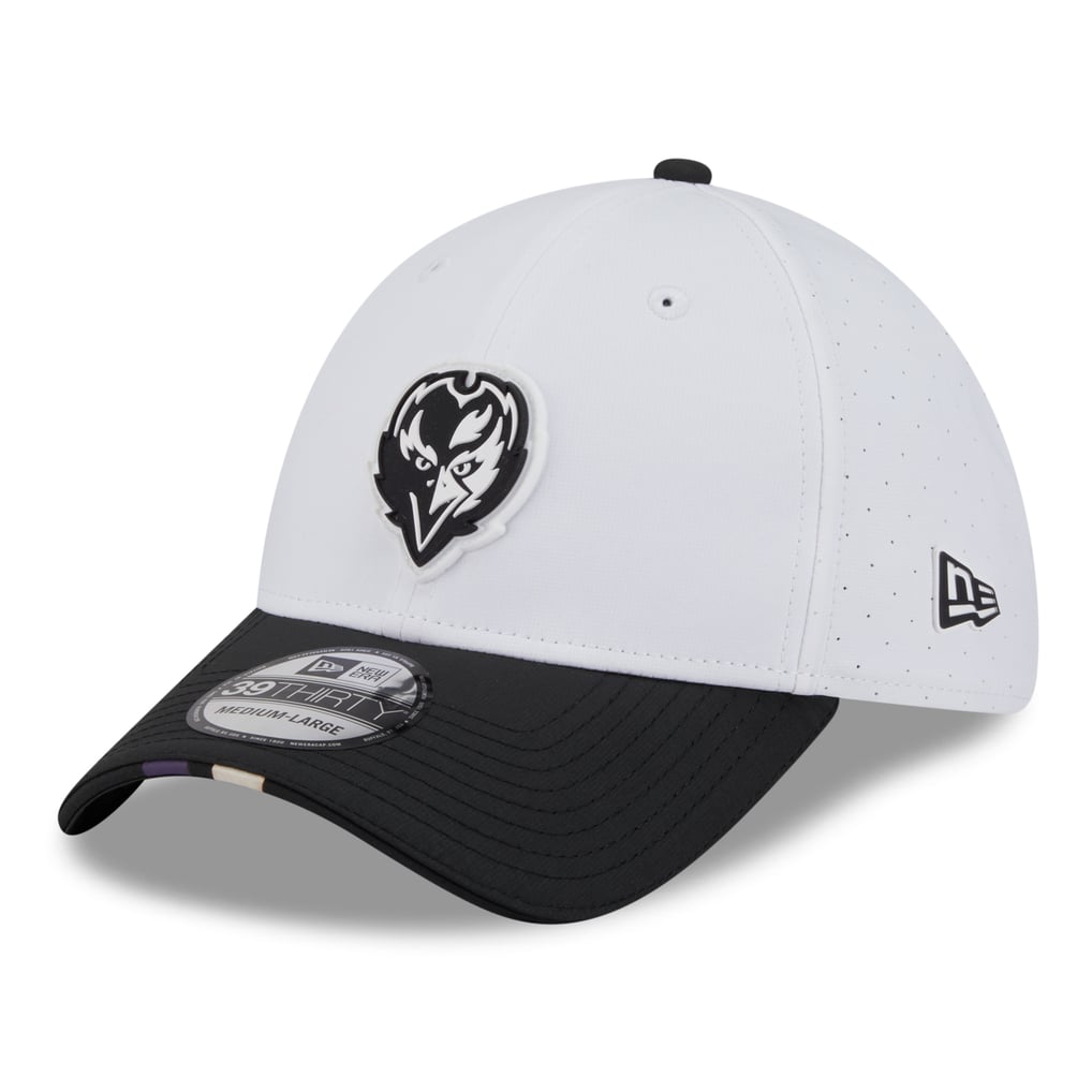  Baltimore Ravens New Era 2025 NFL Training Camp 39THIRTY Flex Hat - White/Black