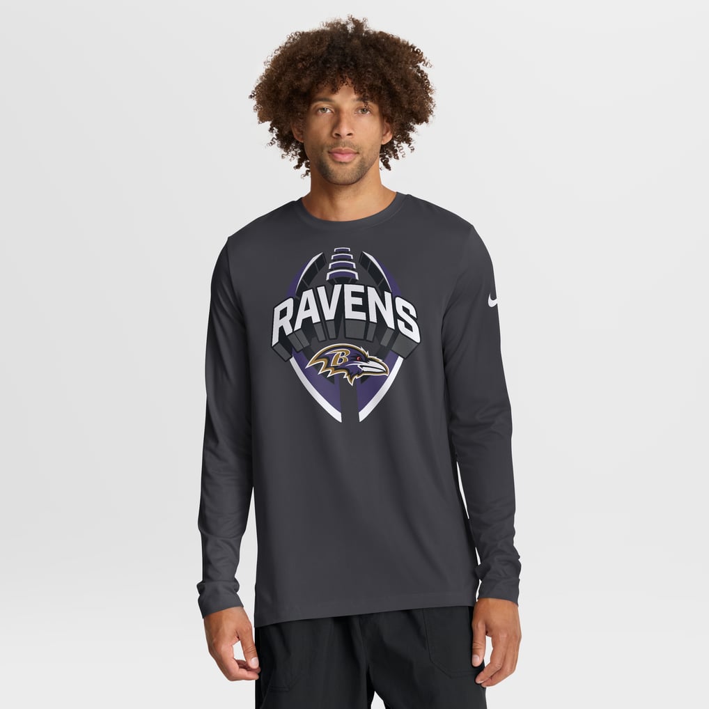 Baltimore Ravens Nike Primetime Legend Icon Performance Long Sleeve T-Shirt - Anthracite