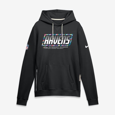 Baltimore Ravens Nike 2026 NFL Crucial Catch Sideline Standard Issue Dri-FIT Pullover Hoodie - Black