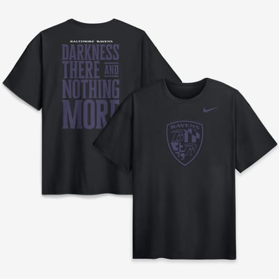  Baltimore Ravens Nike Backfield Disruptor Max 90 T-Shirt - Black