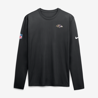 Baltimore Ravens Nike Legend Small Logo Dri-FIT Long Sleeve T-Shirt - Black