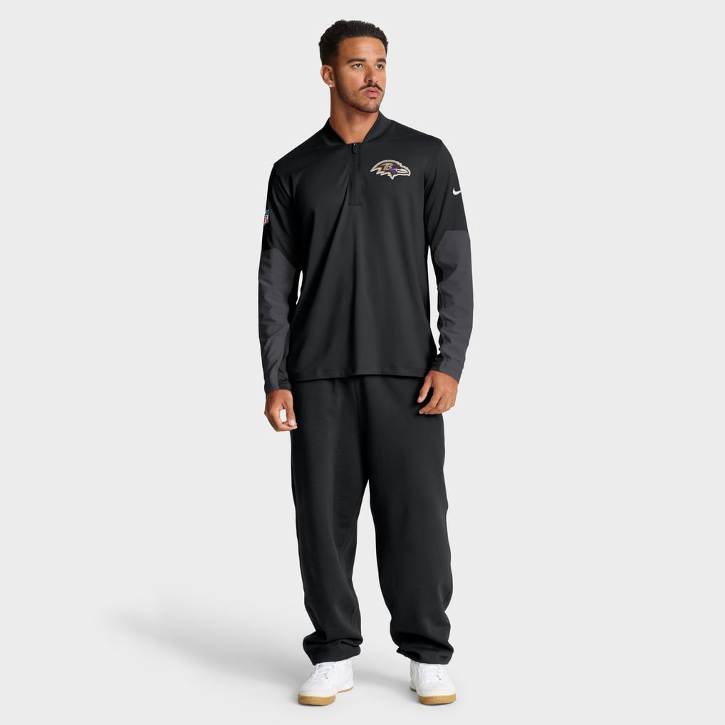 Baltimore Ravens Nike Sideline Dri-FIT Half-Zip Pullover - Black