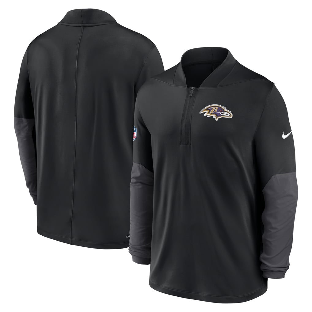 Baltimore Ravens Nike Sideline Dri-FIT Half-Zip Pullover - Black