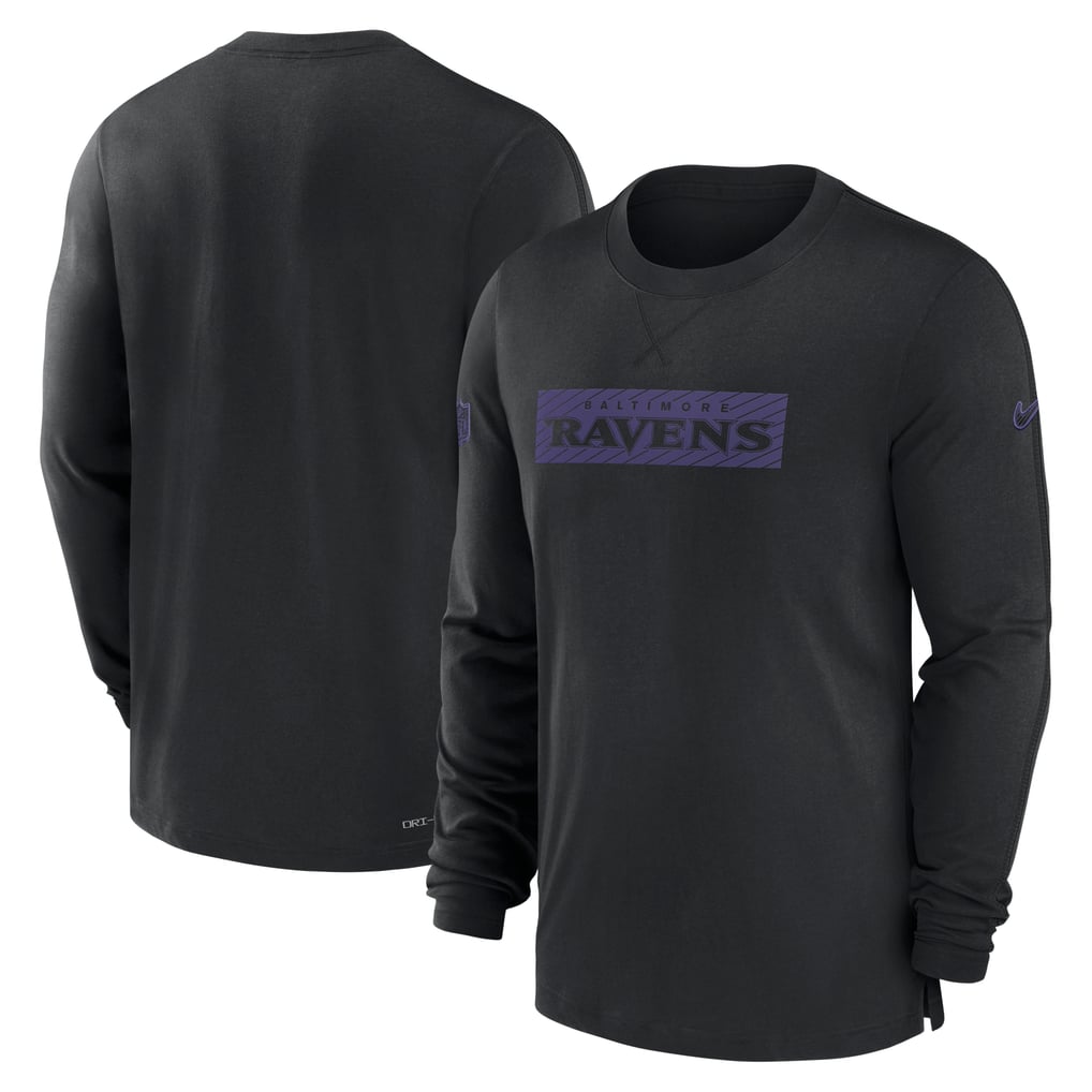 Baltimore Ravens Nike Sideline Player Performance Long Sleeve T-Shirt - Black