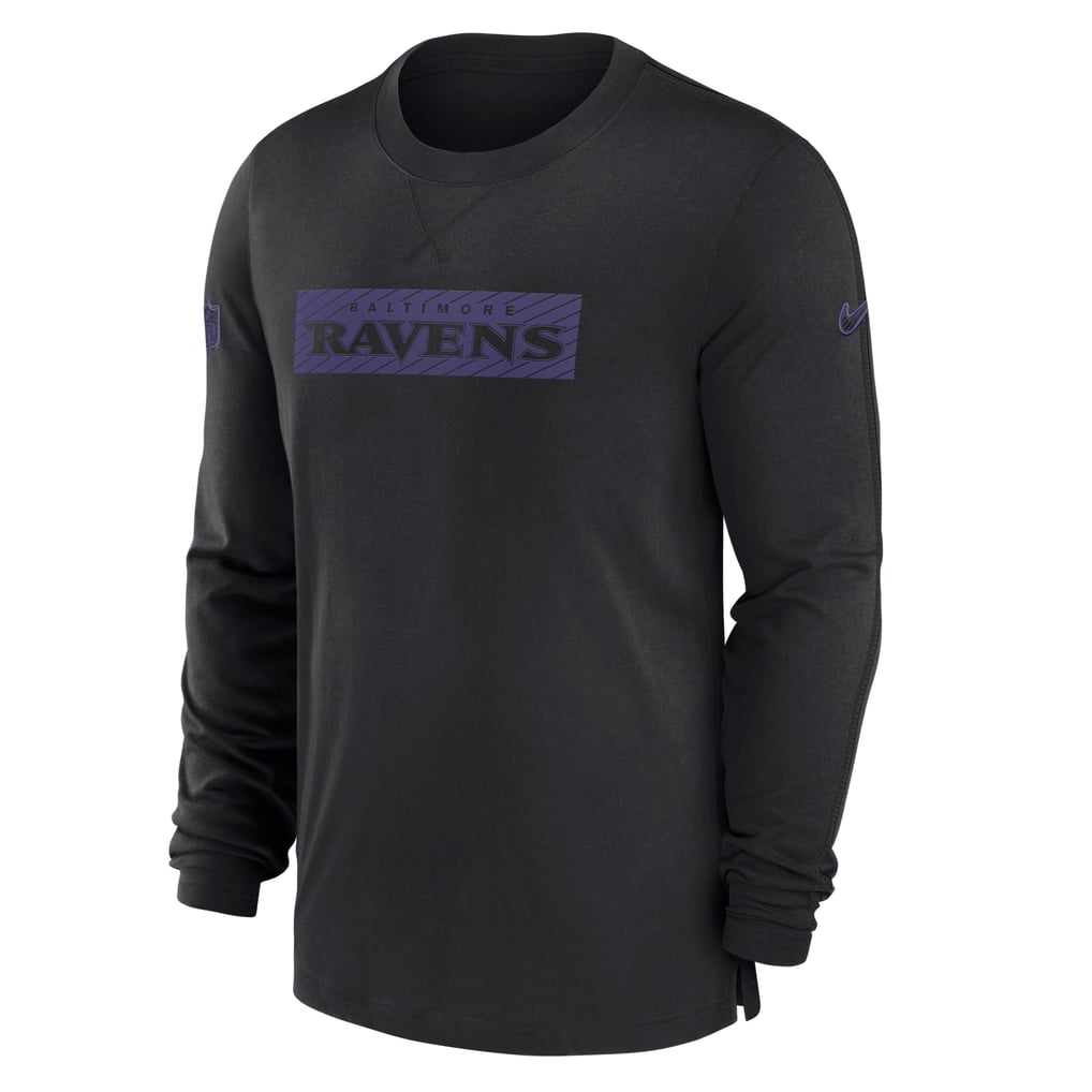 Baltimore Ravens Nike Sideline Player Performance Long Sleeve T-Shirt - Black