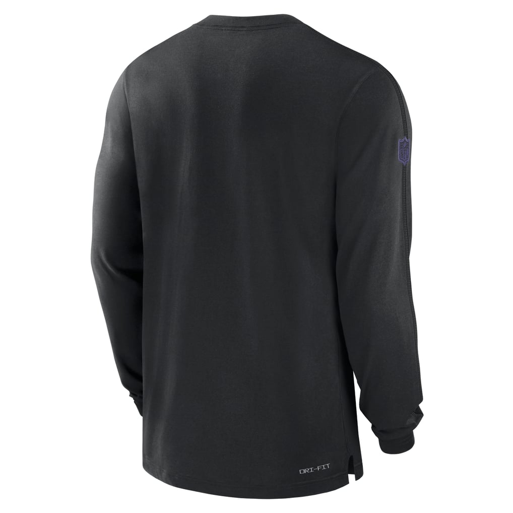 Baltimore Ravens Nike Sideline Player Performance Long Sleeve T-Shirt - Black