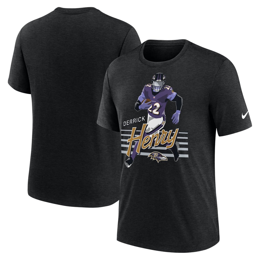 Derrick Henry Baltimore Ravens Nike Player Graphic T-Shirt - Heather Black