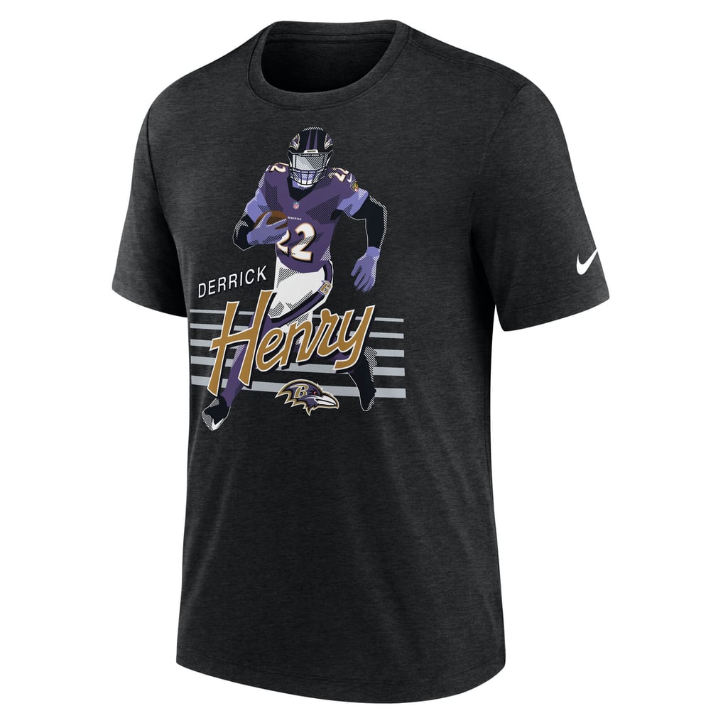 Derrick Henry Baltimore Ravens Nike Player Graphic T-Shirt - Heather Black