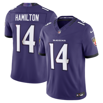 Kyle Hamilton Baltimore Ravens Nike Team Vapor F.U.S.E. Stitched Limited Jersey - Purple