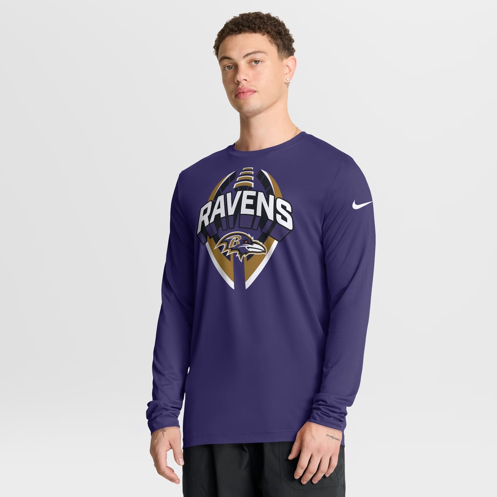Baltimore Ravens Nike Primetime Legend Icon Performance Long Sleeve T-Shirt - Purple