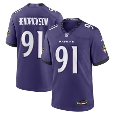 Trey Hendrickson Baltimore Ravens Nike Team Game Jersey - Purple