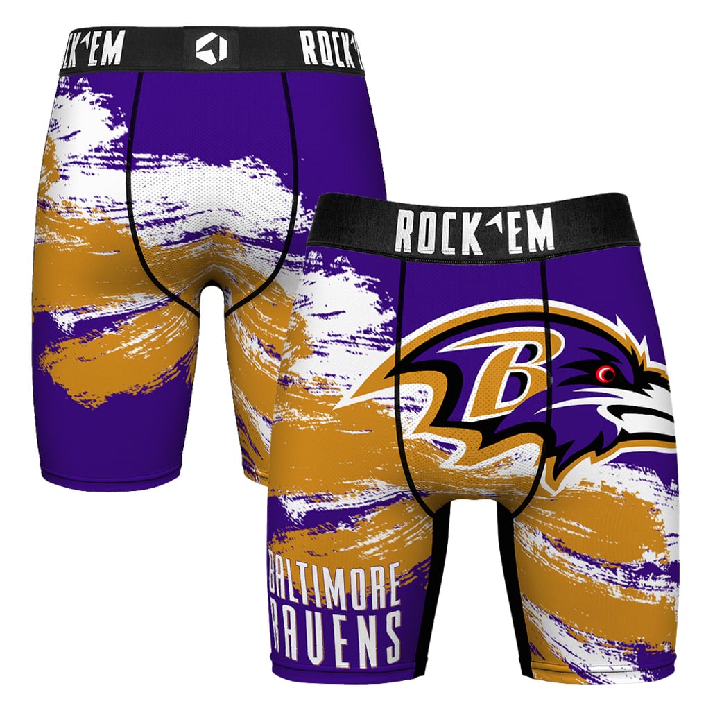  Baltimore Ravens Rock Em Socks Gridiron Classic Paint Boxer Briefs