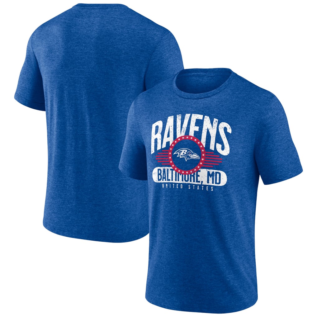 Baltimore Ravens Badge of Honor Tri-Blend T-Shirt - Royal