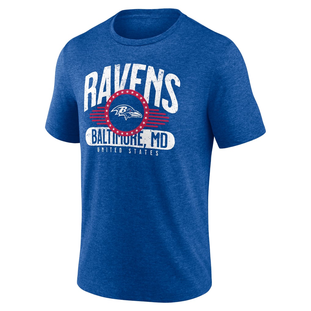 Baltimore Ravens Badge of Honor Tri-Blend T-Shirt - Royal