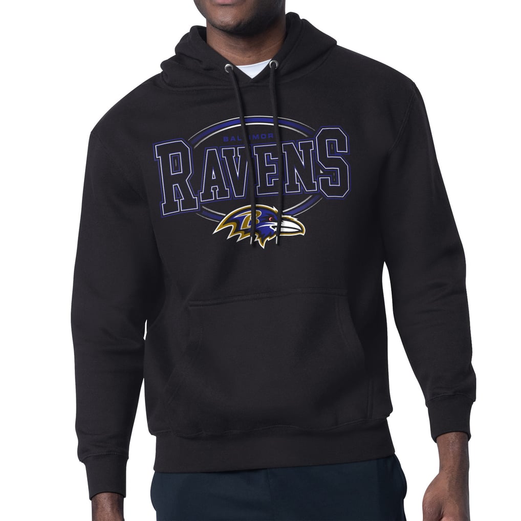 Baltimore Ravens Starter Team Track Graphic Pullover Hoodie - Black