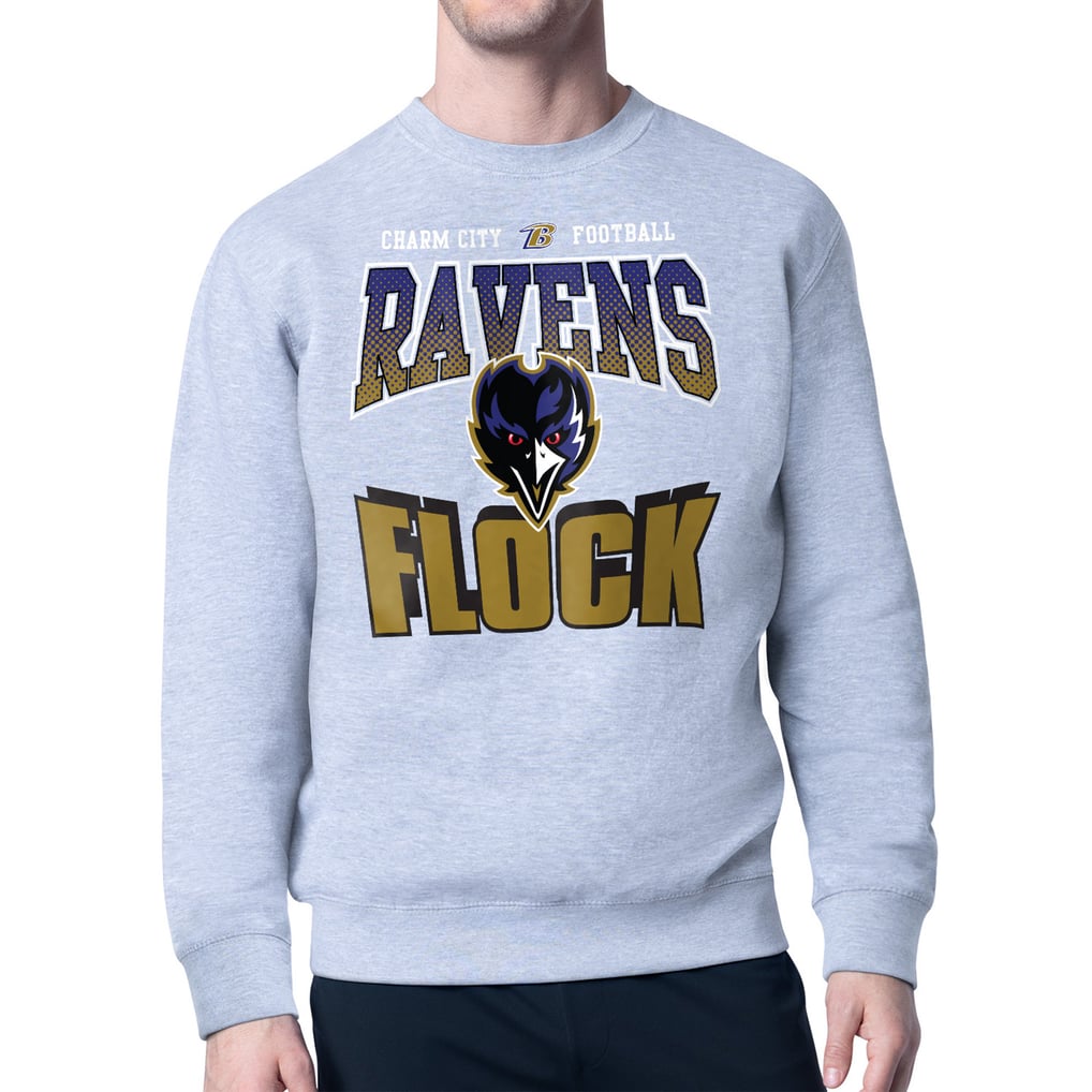  Baltimore Ravens Starter Comic Style Sweatshirt - Gray