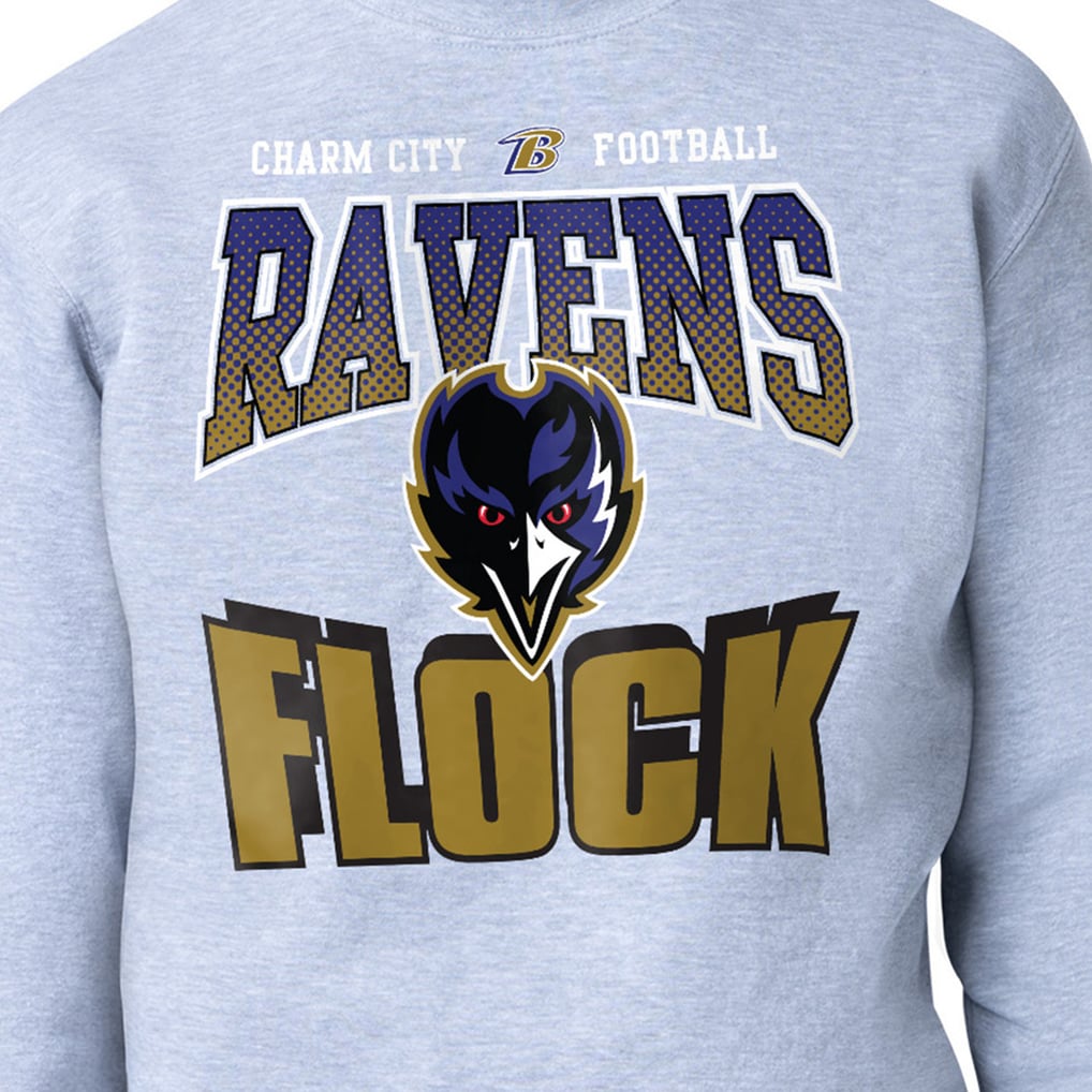  Baltimore Ravens Starter Comic Style Sweatshirt - Gray
