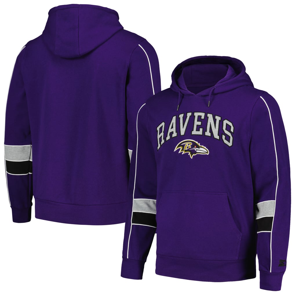 Baltimore Ravens Starter Captain Pullover Hoodie - Purple