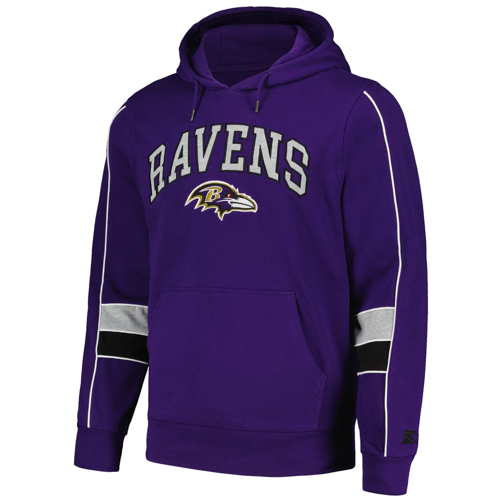 Baltimore Ravens Starter Captain Pullover Hoodie - Purple