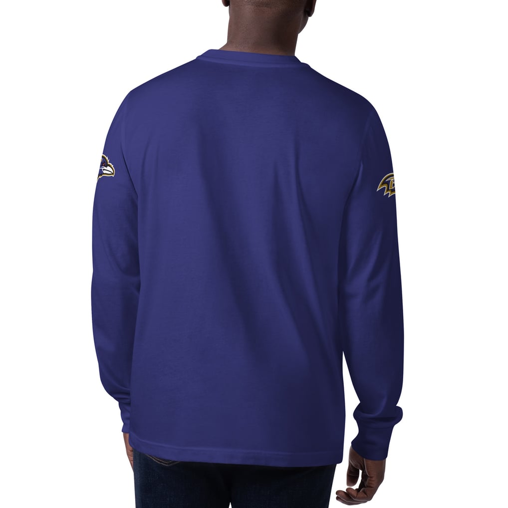 Baltimore Ravens Starter Clutch Hit Long Sleeve T-Shirt - Purple