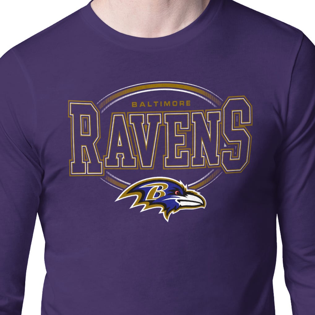 Baltimore Ravens Starter Team Track Graphic Long Sleeve T-Shirt - Purple