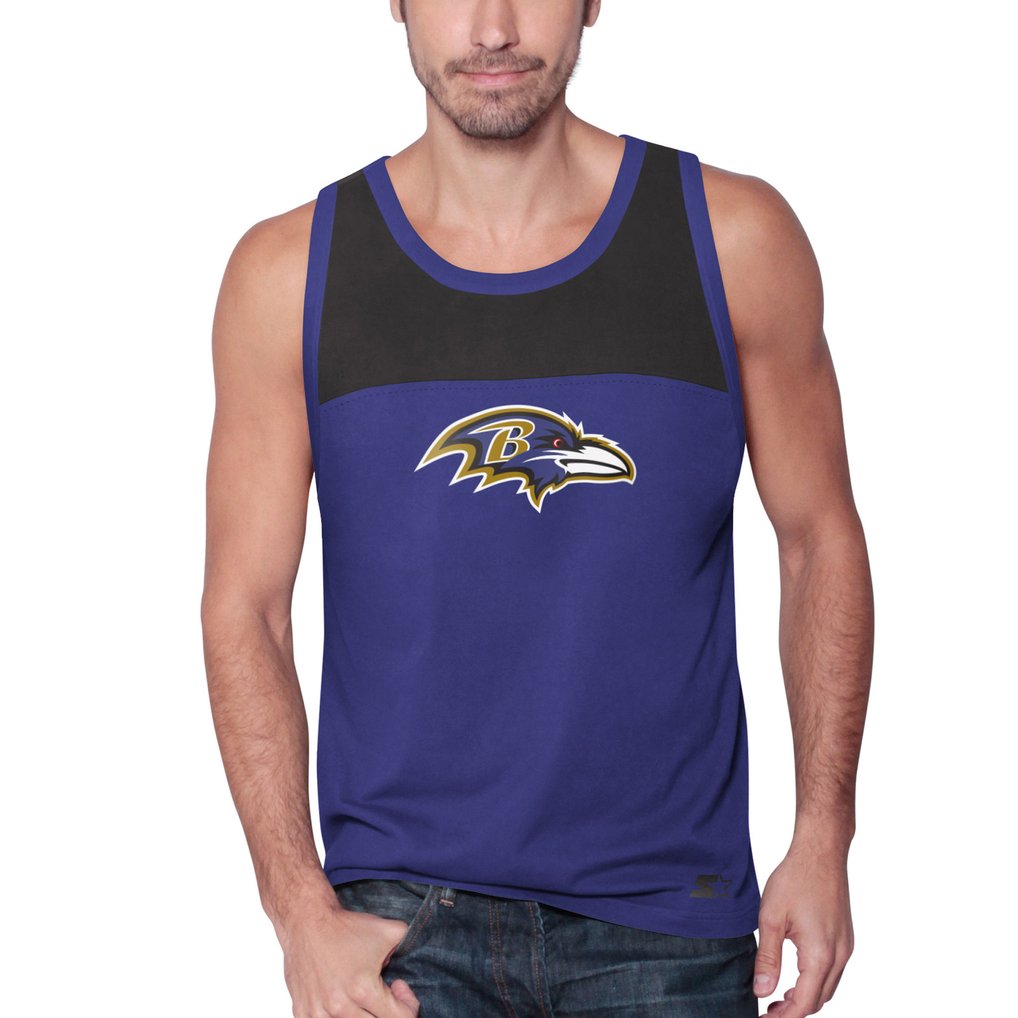 Baltimore Ravens Starter Logo Touchdown Fashion Tank Top - Purple/Black