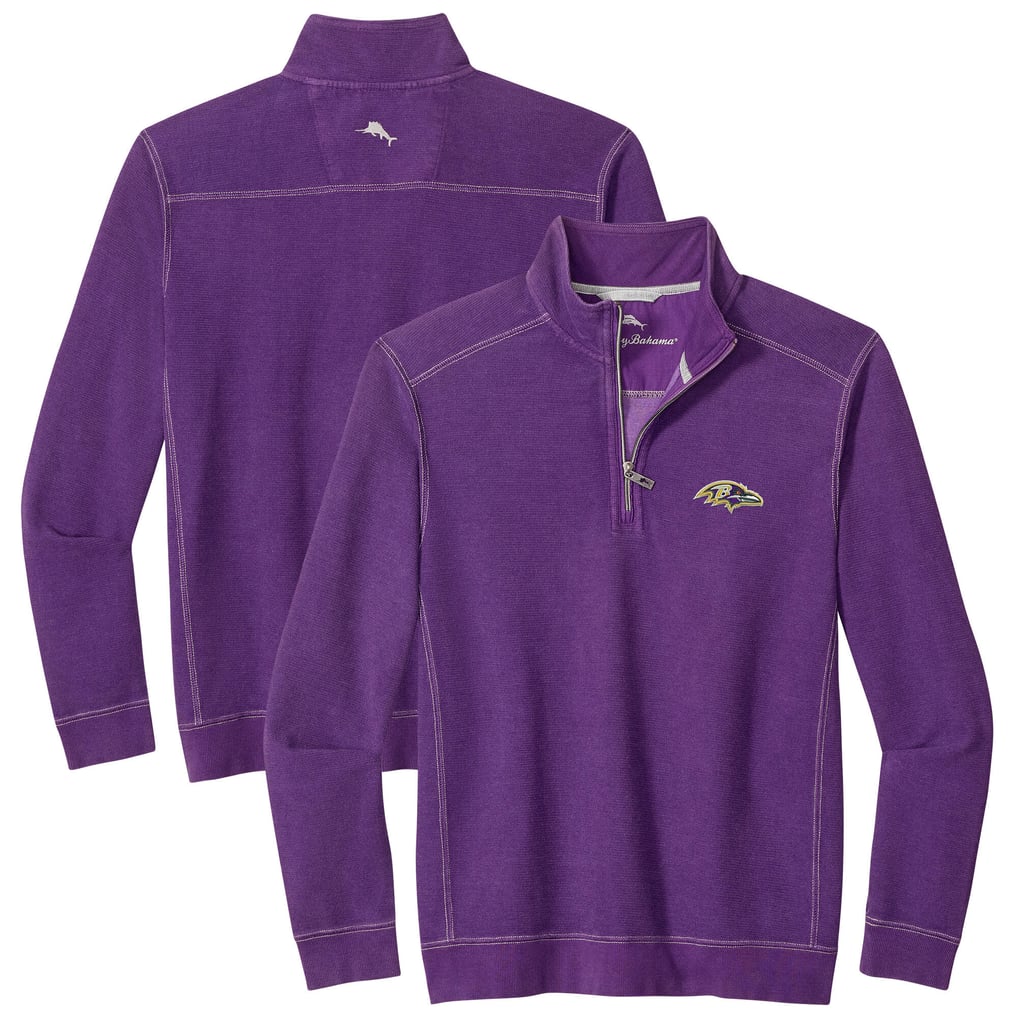  Baltimore Ravens Tommy Bahama Sport Tobago Half-Zip Pullover - Purple